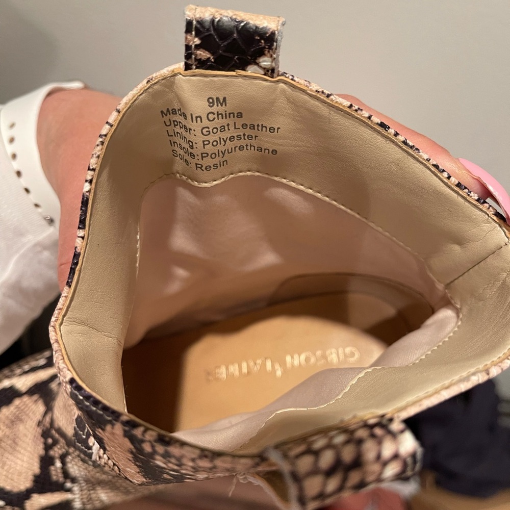 Like New Gibson Latimer Snake Print Booties - image 7